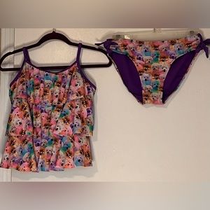 Justice Girls tankini swimsuit - plus size 14.5